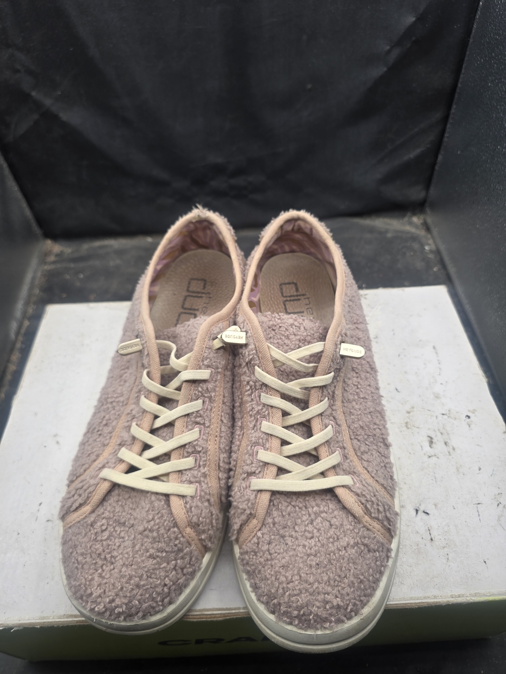 Hey Dude Women’s Sherpa Sneakers in Mauve Taupe